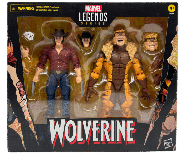 HASBRO MARVEL LEGENDS WOLVERINE SABRETOOTH ACTION FIGURES 2 PACK
