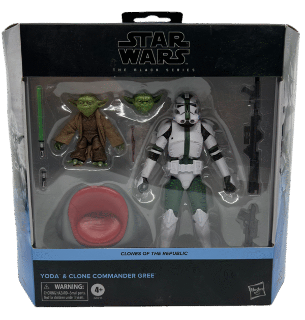 HASBRO YODA AND CLONE COMMANDER GREE BLACK SERIES 2 PACK HASBRO PULSE EXCLUSIVE