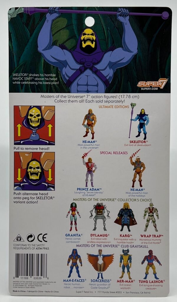 SUPER 7 MASTERS OF THE UNIVERSE SKELETOR DELUXE ACTION FIGURE 1/12