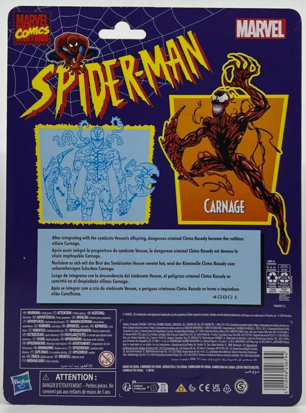HASBRO MARVEL RETRO CARD CARNAGE ACTION FIGURE