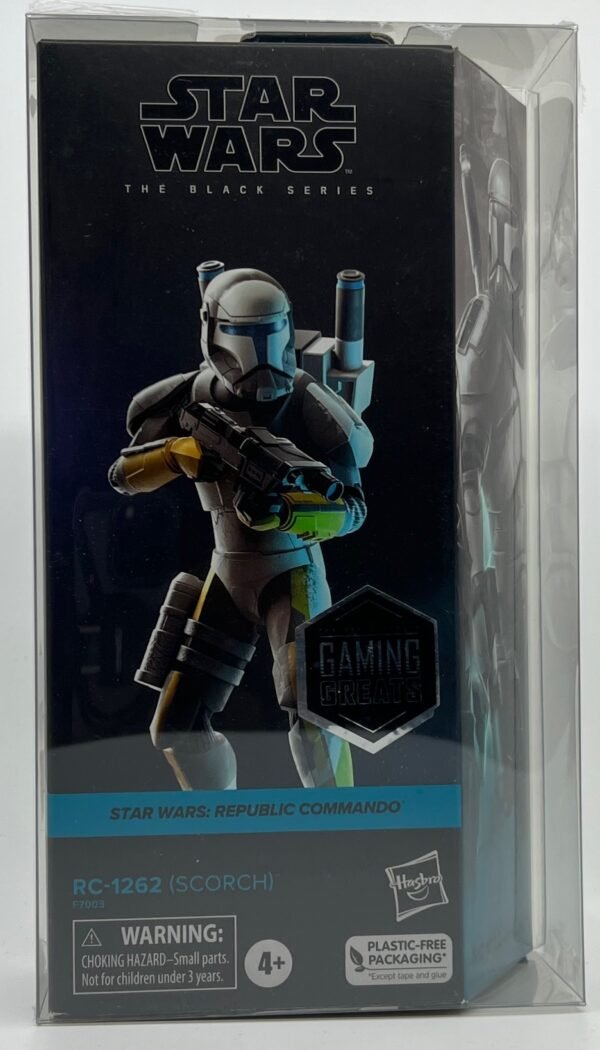 STAR WARS BLACK SERIES REPUBLIC COMMANDO RC-1262 SCORCH WITH PLASTIC CASE PROTECTOR