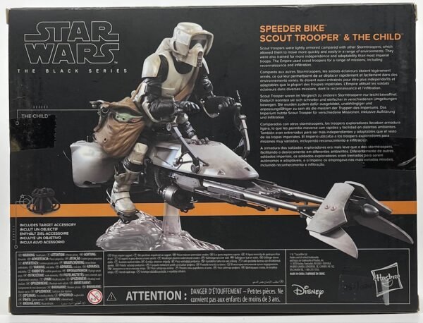 STAR WARS BLACK SERIES SPEEDER BIKE SCOUT TROOPER & THE CHILD