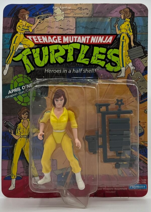 PLAYMATES TEENAGE MUTANT NINJA TURTLES APRIL O' NEAL action figure1988 UNPUNCHED tmnt