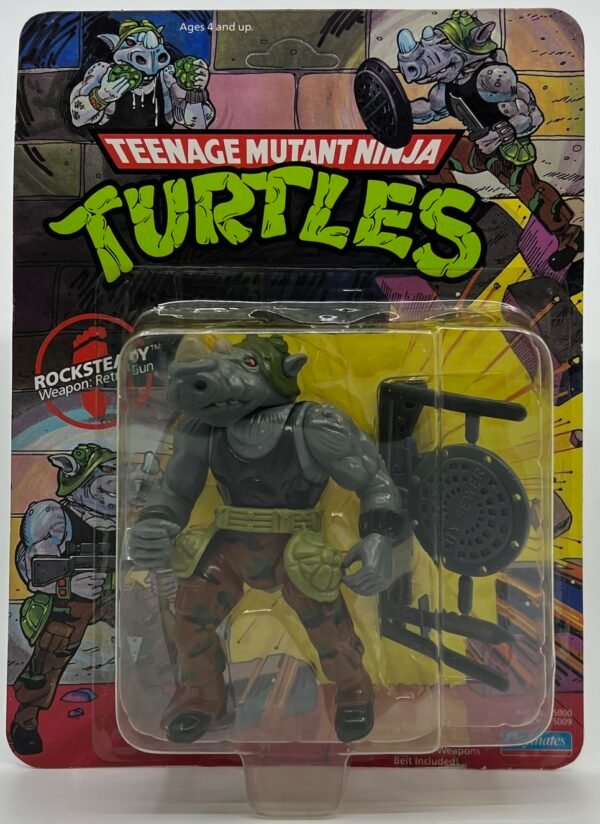 PLAYMATES TEENAGE MUTANT NINJA TURTLES ROCKSTEADY ACTION FIGURE 1988 UNPUNCHED TMNT