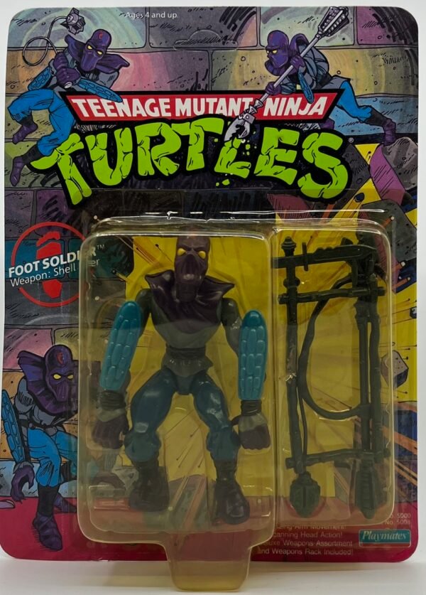 PLAYMATES TEENAGE MUTANT NINJA TURTLES FOOT SOLDIER ACTION FIGURE 1988 UNPUNCHED ACTION FIGURE