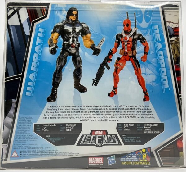 IMG_3834 HASBRO MARVEL LEGENDS DEADPOOL & WARPATH 2 PACK 2010 TRU EXLUSIVE (ERROR)TOYS R US