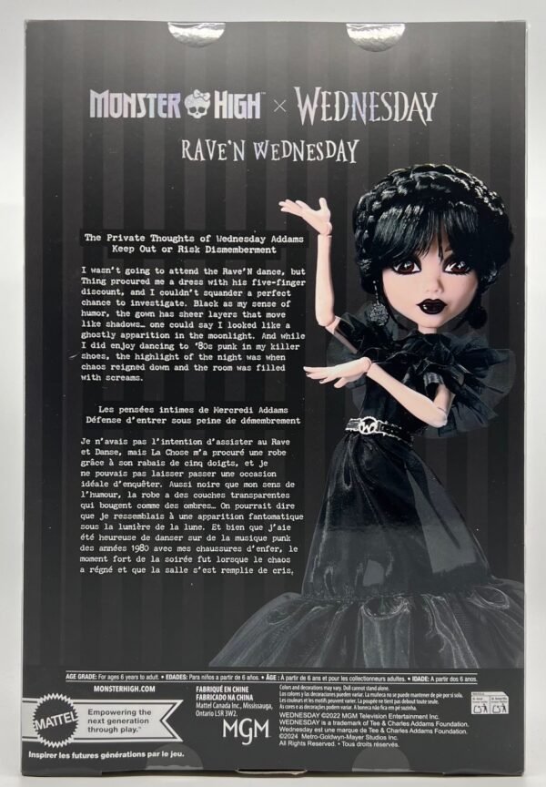 MATTEL MONSTER HIGH RAVE'N WEDNESDAY
