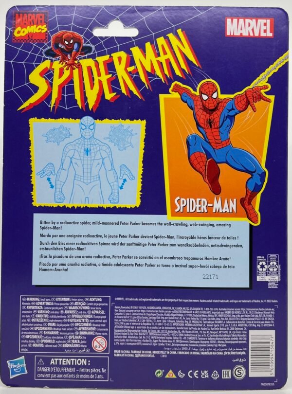 HASBRO MARVEL LEGENDS RETRO CARD SPIDERMAN CARTOON SERIES