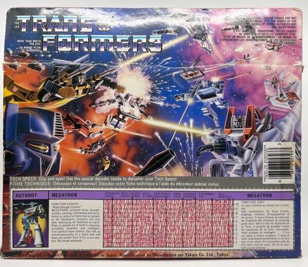 HASBRO TAKARA 1984 TRANSFORMERS G1 MEGATRON DECEPTICONS COMPLETE