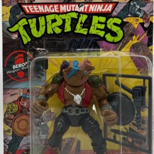 PLAYMATES TEENAGE MUTANT NINJA TURTLES BEBOP 1988 TMNT ACTION FIGURE UNPUNCHED CLEAR BUBBLE