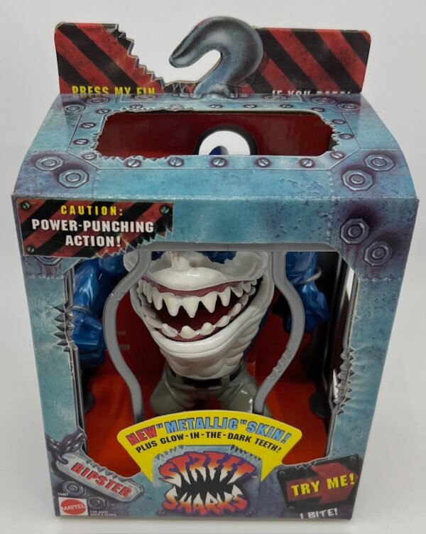 MATTEL STREET SHARKS RIPSTER METALLIC VARIANT ACTION FIGURE 1994 READY FOR AFA