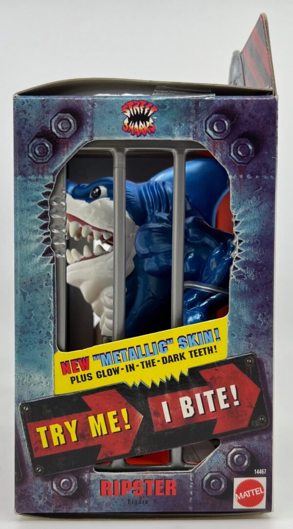 MATTEL STREET SHARKS RIPSTER METALLIC VARIANT ACTION FIGURE 1994 READY FOR AFA