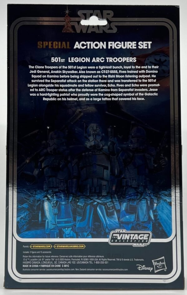 HASBRO STAR WARS VINTAGE COLLECTION SPECIAL SET 501st LEGION ARC TROOPERS