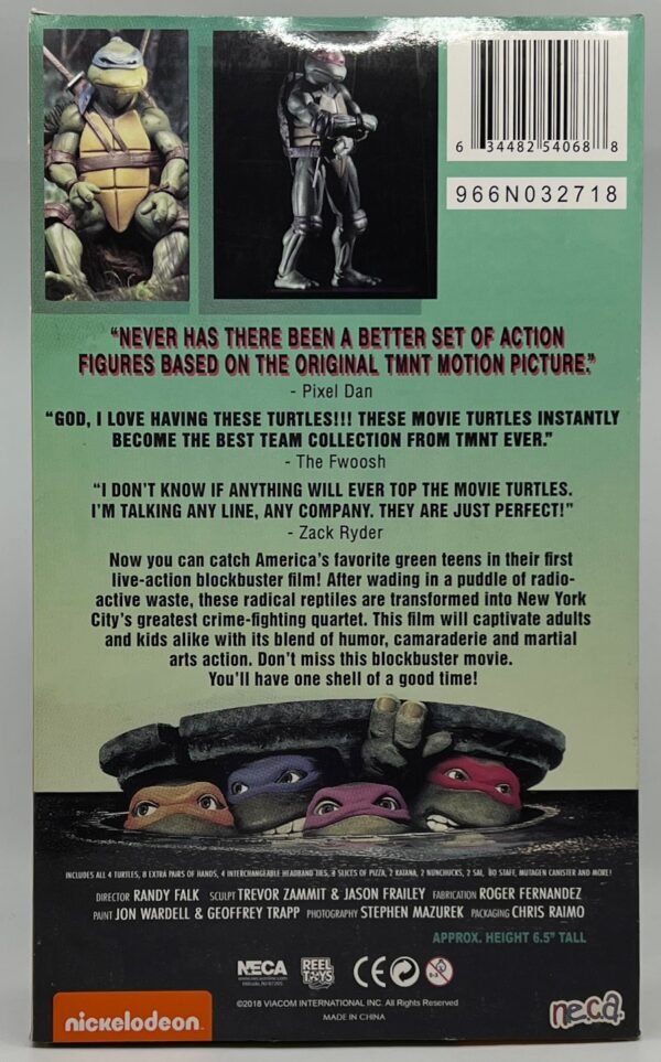 NECA TEENAGE MUTANT NINJA TURTLES 1990 MOVIE SET SDCC EXCLUSIVE