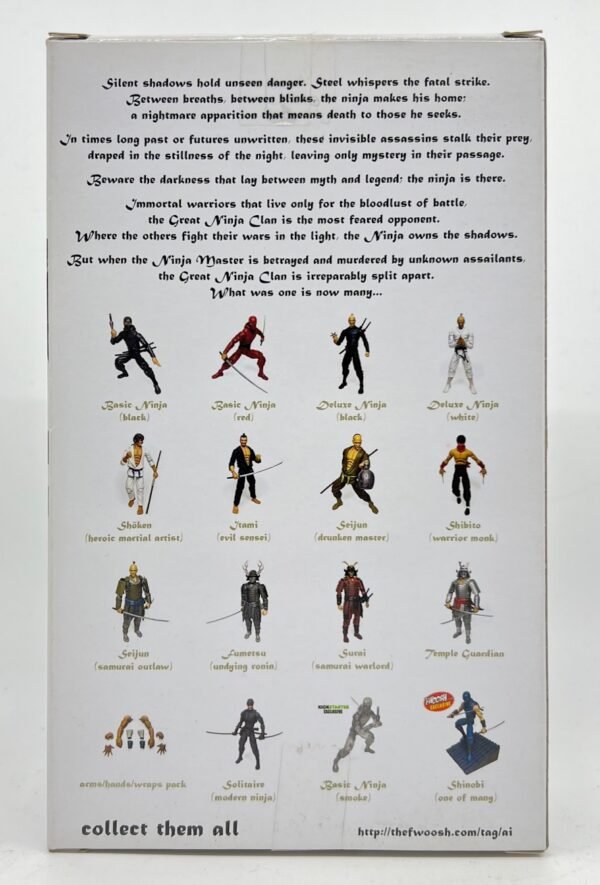 ARTICULATED ICONS THE FEUDAL SERIES THE FWOOSH BASIC NINJA BLACK