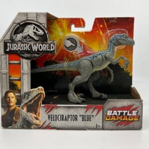 MATTEL JURASSIC WORLD BATTLEDAMAGE BLUE