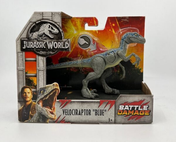 MATTEL JURASSIC WORLD BATTLEDAMAGE BLUE