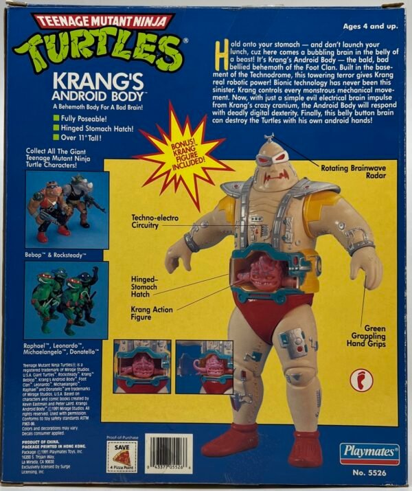 PLAYMATES 1991 KRANG'S ANDROID BODY Teenage mutant ninja turtles sealed brand new TMNT
