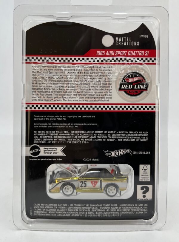 MATTEL HOT WHEELS RED LINE AUDI SPORT QUATTRO S1 2025 MATTEL CREATIONS EXCLUSIVE