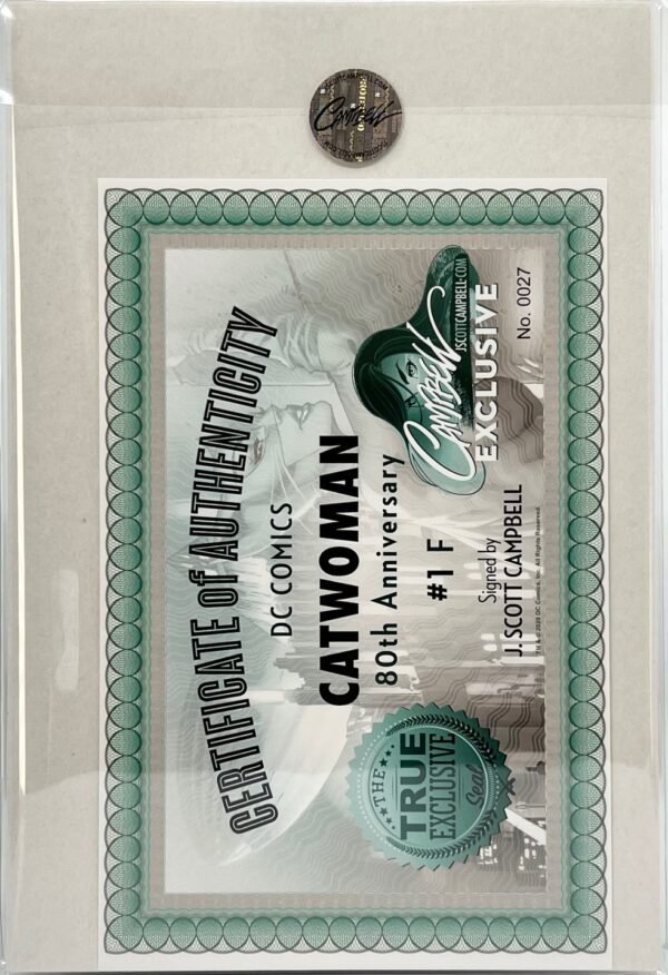 DC COMICS CATWOMAN 80TH ANNIVERSARY BY J SCOTT CAMPBELL SET OF 3 SIGNED WITH COA