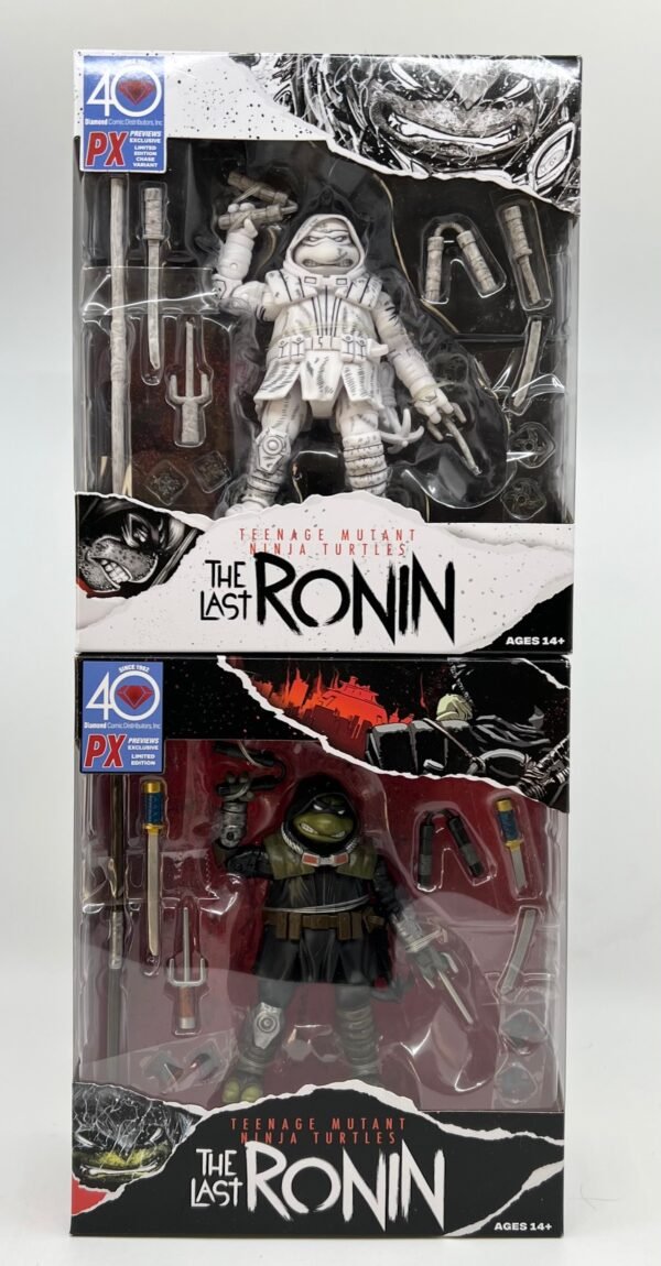 PLAYMATES THE LAST RONIN TEENAGE MUTANT NINJA TURTLES ACTION FIGURES TMNT 2025 SET OF 2 DIAMOND PX EXCLUSIVE