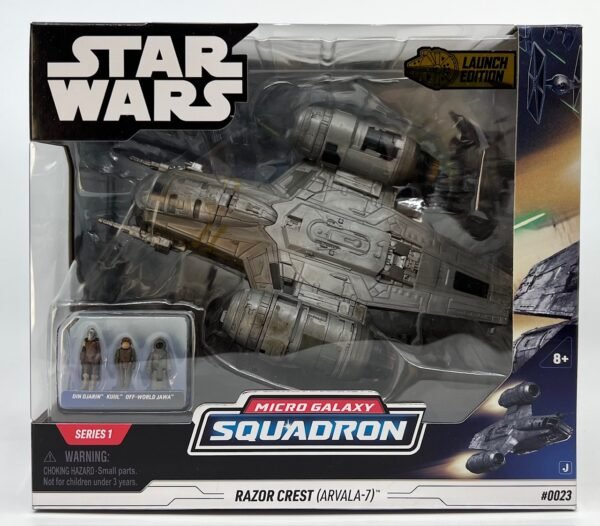 JAZWARES MICRO GALAXY SQUADRON MANDALORIAN RAZOR CREST NEW SEALED 2022 LAUNCH EDITION