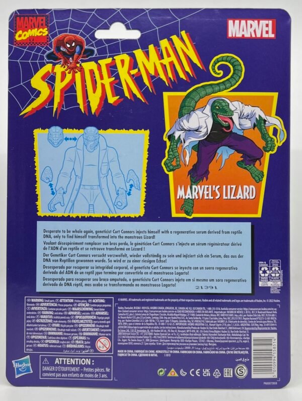 HASBRO MARVEL LEGENDS SPIDERMAN SERIES RETRO CARD LIZARD NEW