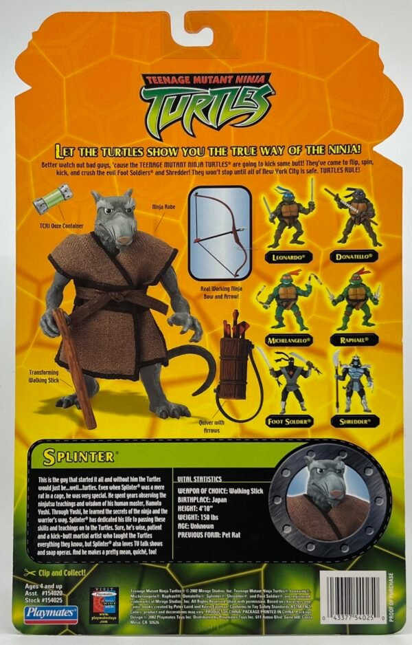 PLAYMATES 2002 TEENAGE MUTANT NINJA TURTLES TMNT ACTION FIGURES 9 SET (Except leonardo) NEW IN BOX