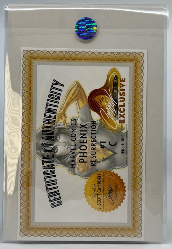 IMG_0339 J SCOTT CAMPBELL PHOENIX RESURRECTION COVER C SIGNED WITH COA