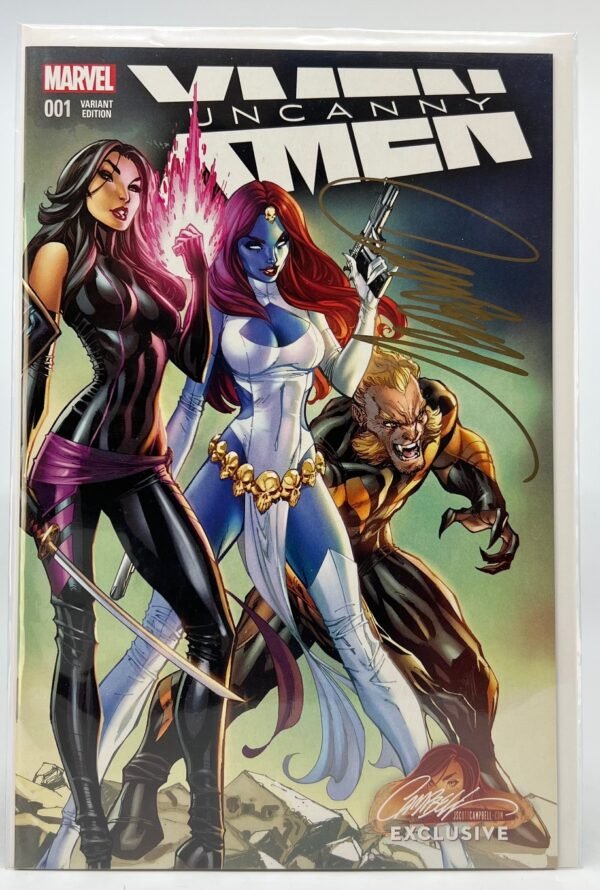 EXTRAORDINARY X-MEN # 1 (2comics lot)COVER BY J SCOTT CAMPBELL SIGNED WITH COA