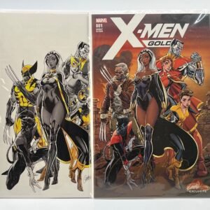 X-MEN GOLD COVER A & B (only cover A is signed) BY J SCOTT CAMPBELL SIGNED WITH COA