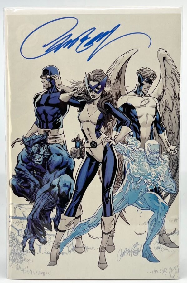 X-MEN BLUE COVER C (virgin version/chase) BY J SCOTT CAMPBELL SIGNED WITH COA