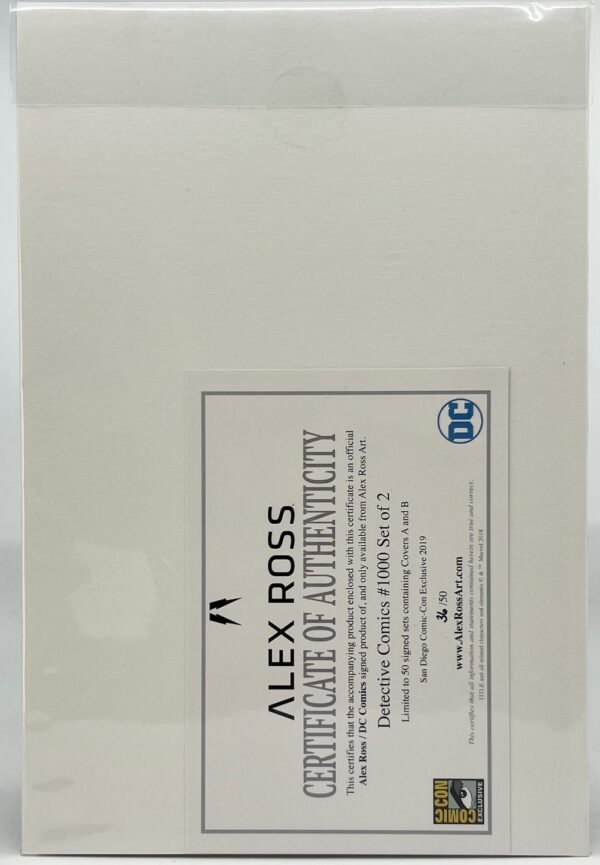 DETECTIVE COMICS # 1000 COVER BY ALEX ROSS WITH COA