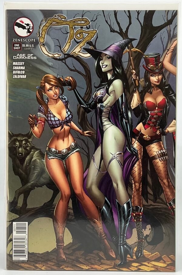 ZENESCOPE REALM WAR 1& 2 AND OZ ONE SHOT COVER BY J SCOTT CAMPBELL SET OF 3 (to complete the full mosaique).