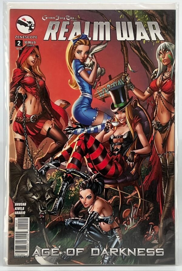 ZENESCOPE REALM WAR 1& 2 AND OZ ONE SHOT COVER BY J SCOTT CAMPBELL SET OF 3 (to complete the full mosaique).