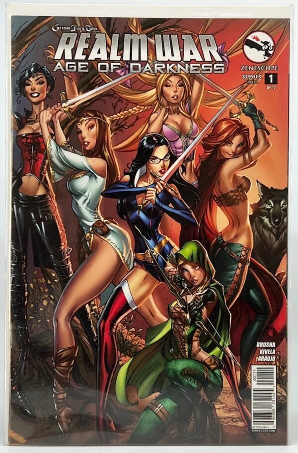 ZENESCOPE REALM WAR 1& 2 AND OZ ONE SHOT COVER BY J SCOTT CAMPBELL SET OF 3 (to complete the full mosaique).