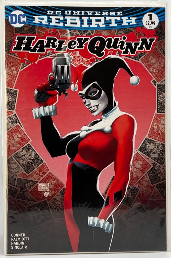 IMG_0391 HARLEY QUINN # 1 DC UNIVERSE REBIRTH COVER BY MICHAEL TURNER SET OF 2
