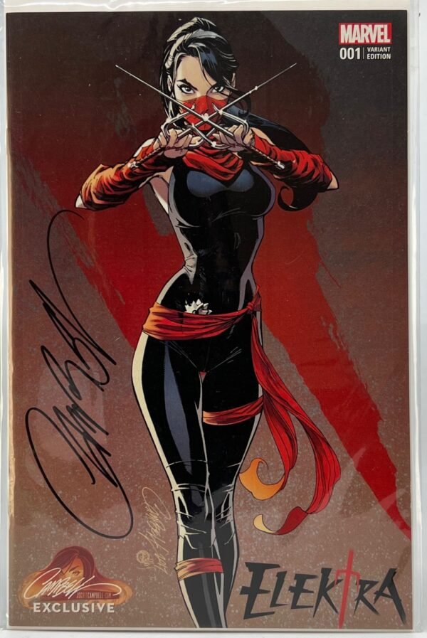 ELEKTRA #1 COVER A & B BY J SCOTT CAMPBELL SIGNED WITH COA