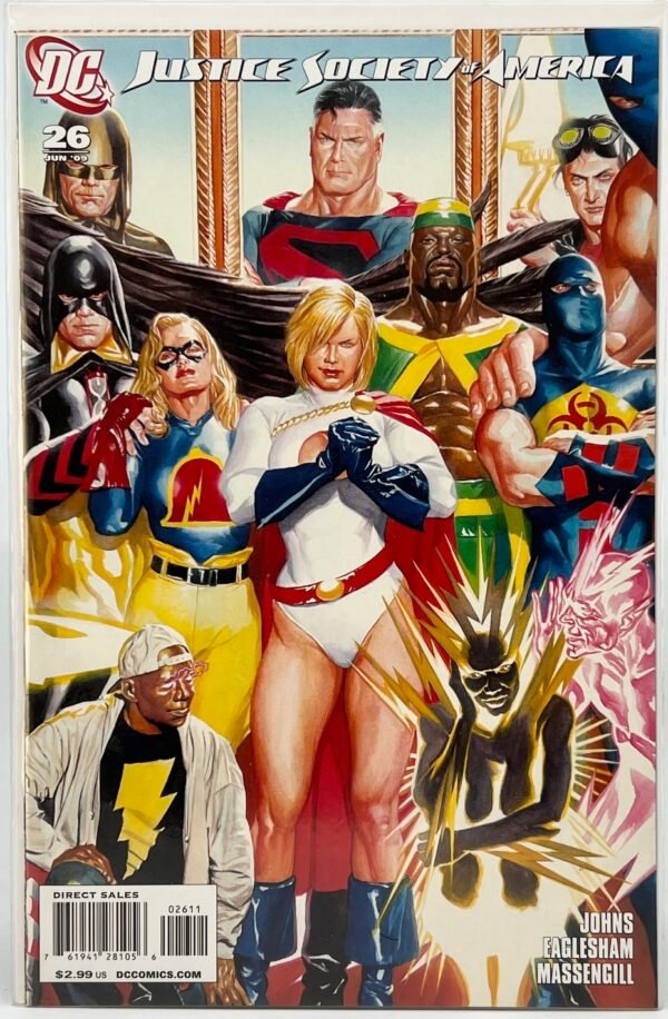 DC COMICS JUSTICE SOCIETY OF AMERICA # 26 COVER BY ALEX ROSS SET OF 3 (to complete full mosaique).
