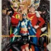 DC COMICS JUSTICE SOCIETY OF AMERICA # 26 COVER BY ALEX ROSS SET OF 3 (to complete full mosaique).