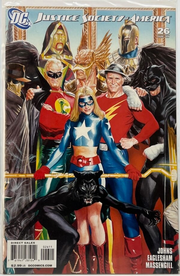 DC COMICS JUSTICE SOCIETY OF AMERICA # 26 COVER BY ALEX ROSS SET OF 3 (to complete full mosaique).