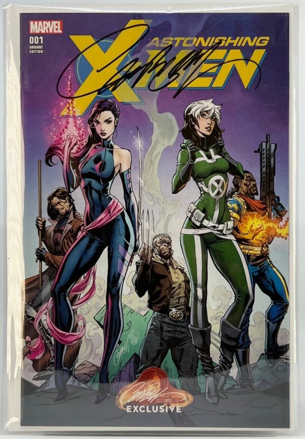 ASTONISHING X-MEN # 1 COVER A BY J SCOTT CAMPBELL SIGNED WITH COA