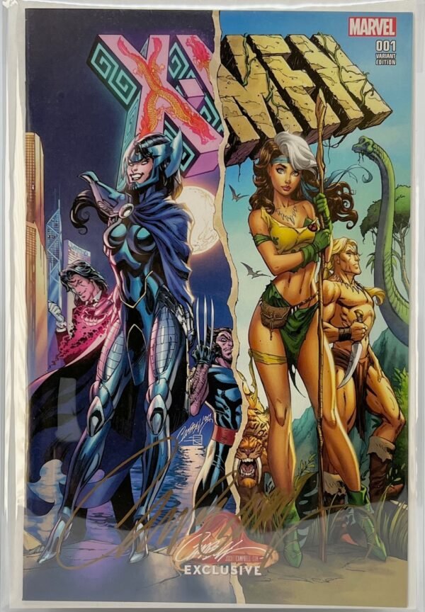 ASTONISHING X-MEN # 1 COVER C BY J SCOTT CAMPBELL SIGNED WITH COA