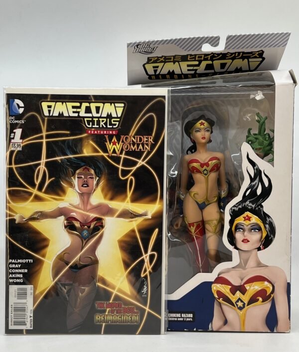DC COMICS & DC DIRECT AME COMI #1 AND AME COMI WONDER WOMAN (open box)HEROINE SERIES FIGURE