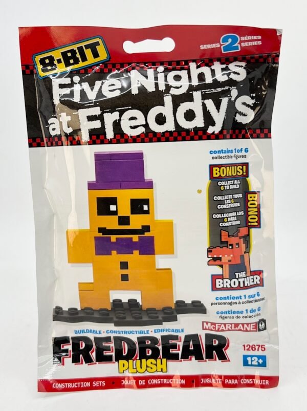 MCFARLANE FIVE NIGHTS AT FREDDY'S 8 BIT FNAF SERIES 2 FREDBEAR PLUSH RARE
