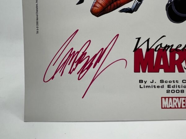 WOMEN OF MARVEL ART PRINT BY J SCOTT CAMPBELL SIGNED WITHOUT COA