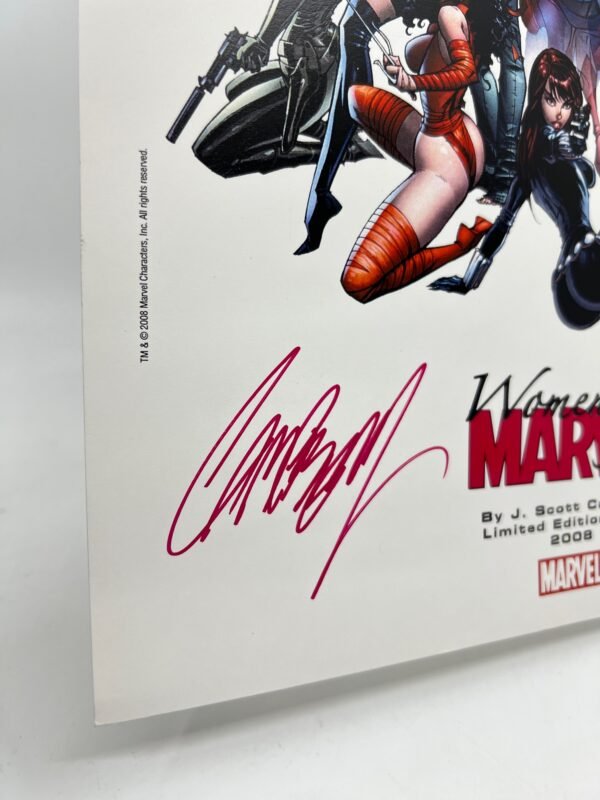 WOMEN OF MARVEL ART PRINT BY J SCOTT CAMPBELL SIGNED WITHOUT COA