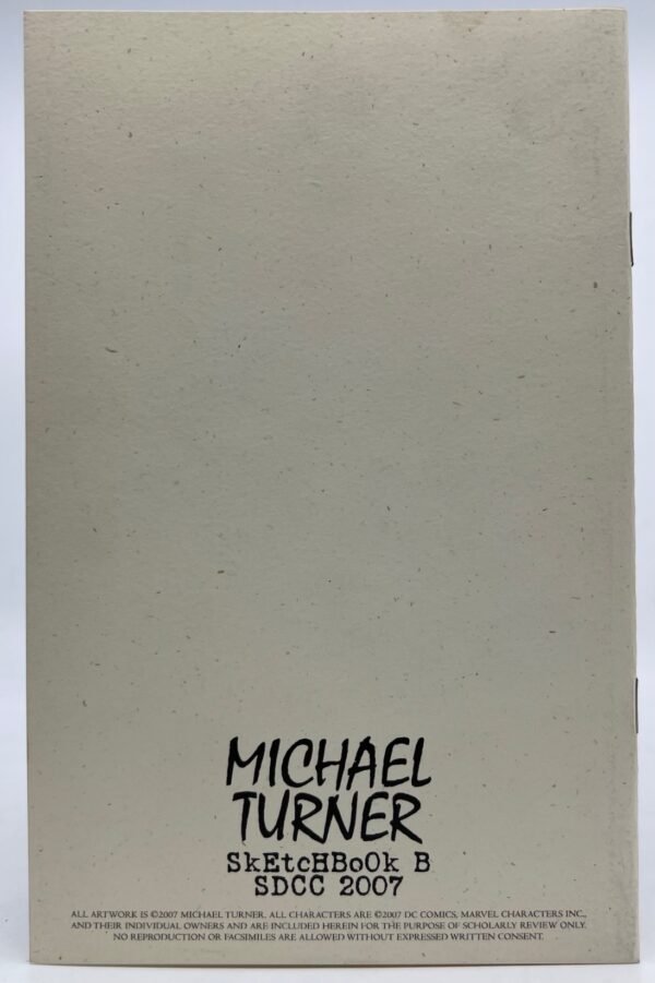 MICHAEL TURNER SKETCHBOOK 2007 540/750 SDCC EXCLUSIVE