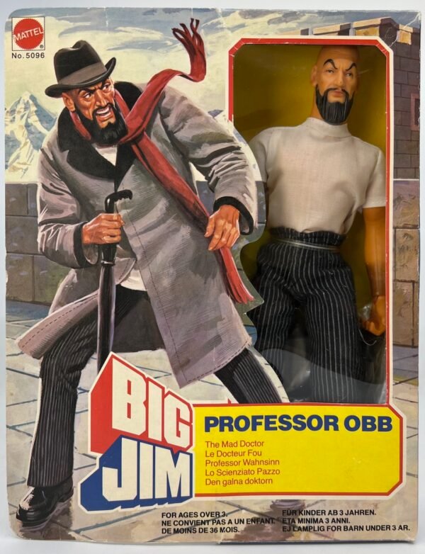 MATTEL 1982 BIG JIM SPY SERIES PROFESSOR OBB ACTION FIGURE NEW NRFB