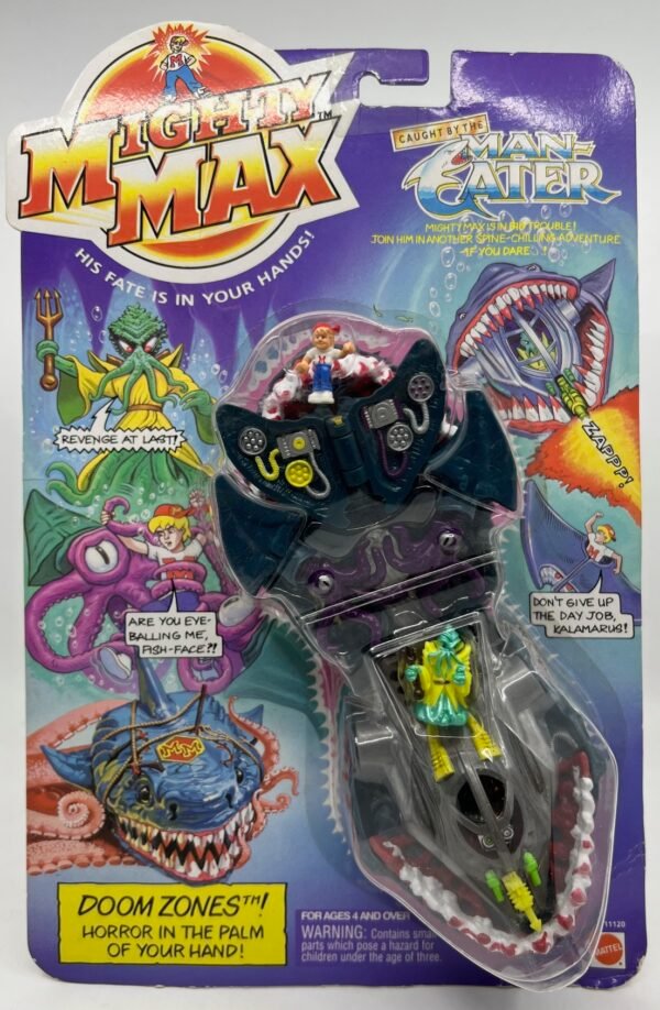 MATTEL MIGHTY MAX 1993 MAN EATER PLAYSET SHARK DOOM NRFB